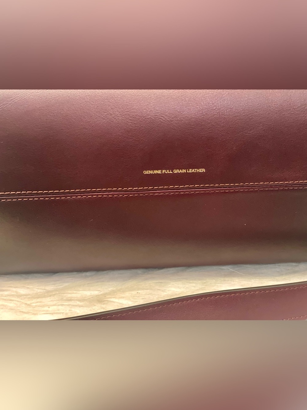 Coach Soft Empire Carryall 40 handbag in Merlot Glovetanned Leather NWT - Picture 11 of 15